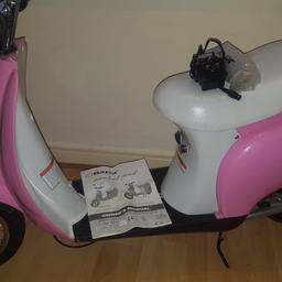 pink electric scooter (pocket mod)) excellent condition fully working plus manual , charger and still got box if needed