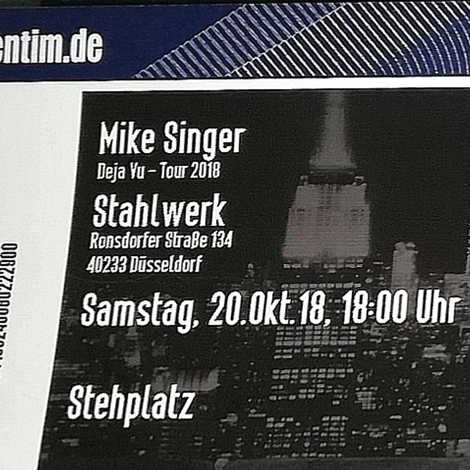 Konzert Ticket MIKE SINGER in 40599 Düsseldorf für 60,00 € zum Verkauf Shpock DE