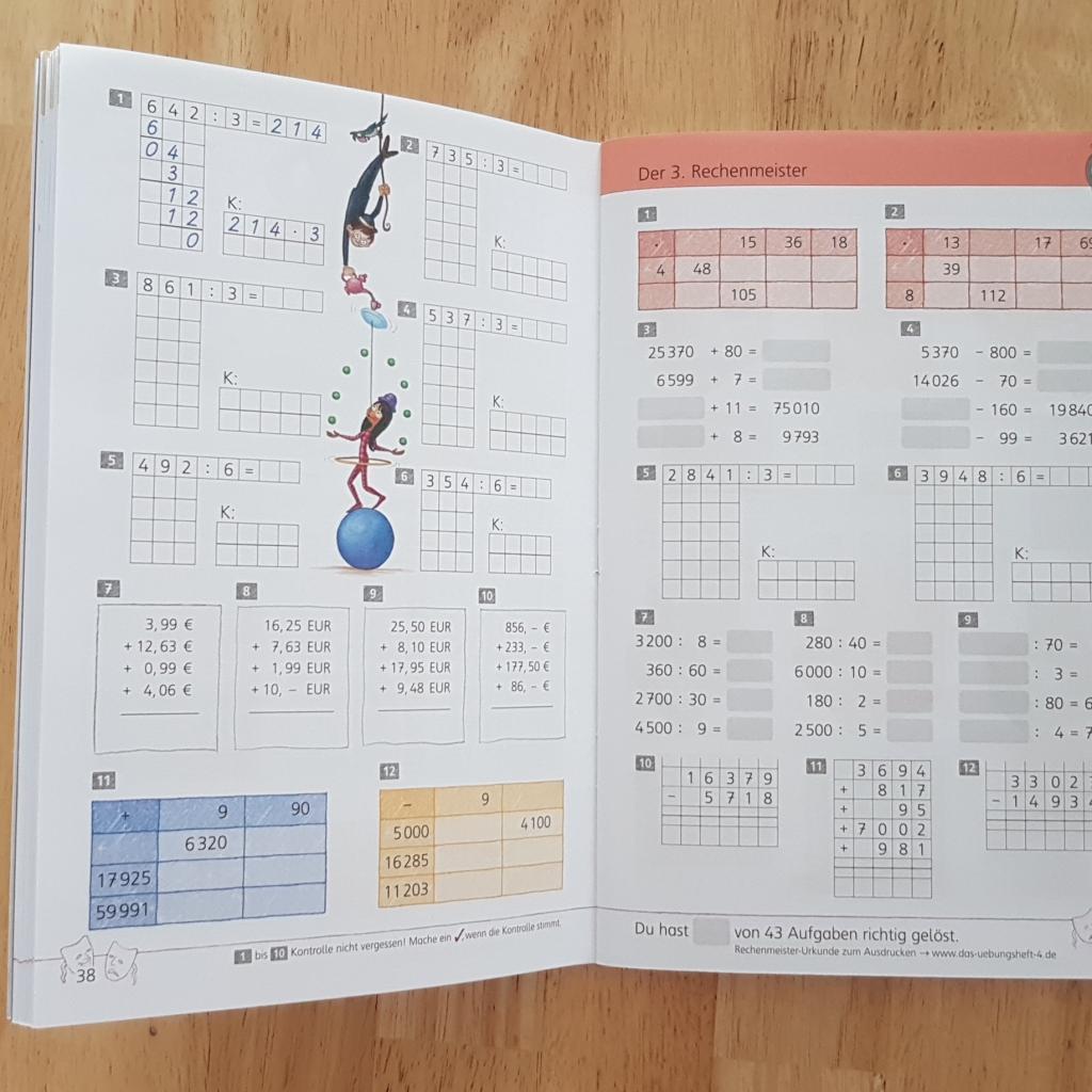 Das Übungsheft Mathematik Klasse 4 in 89134 Blaustein for €4.00 for