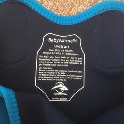 Nappy size 12-16lbs 5-7kg 3-6mths
Bodywarma wetsuit size birth to 6mths weight 3-7kilos(8-16lbs) approx.