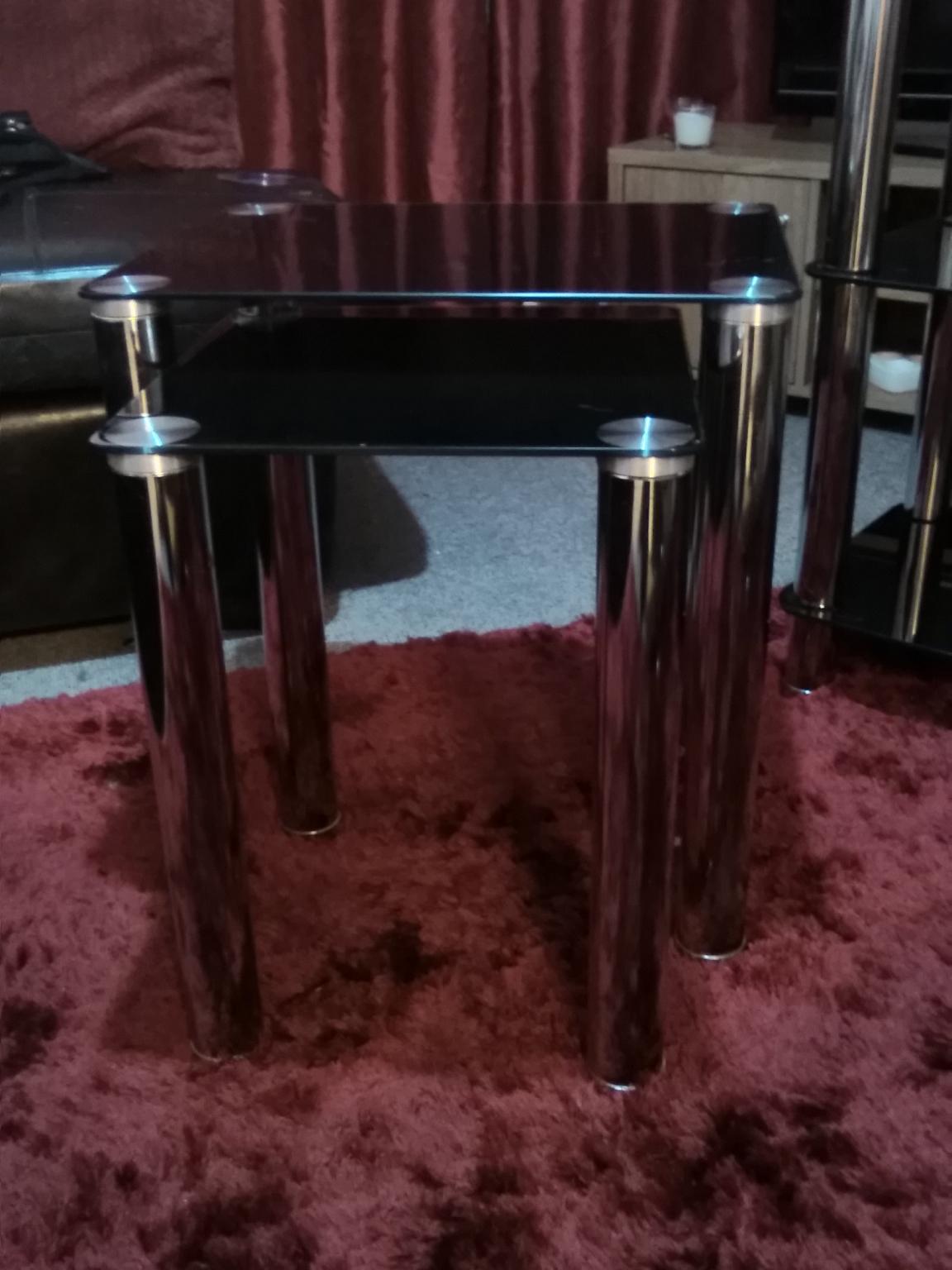 black glass furniture in NG24 Sherwood for €30.00 for sale Shpock