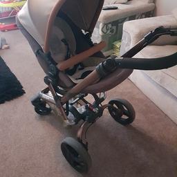 Jane rider pushchair in used condition does have a few scratches from getting in and out the car , comes with rain cover