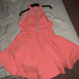 Bought this lovely dress last year but made the mistake of not trying it beforehand and it’s too small, it fits but my waist it too tight (I’m an L) decided to keep it and tried to lose weight but not working very well. It’s a lovely coral dress even though it’s pink on the pictures, and the cut is very sexy, open on chest and back