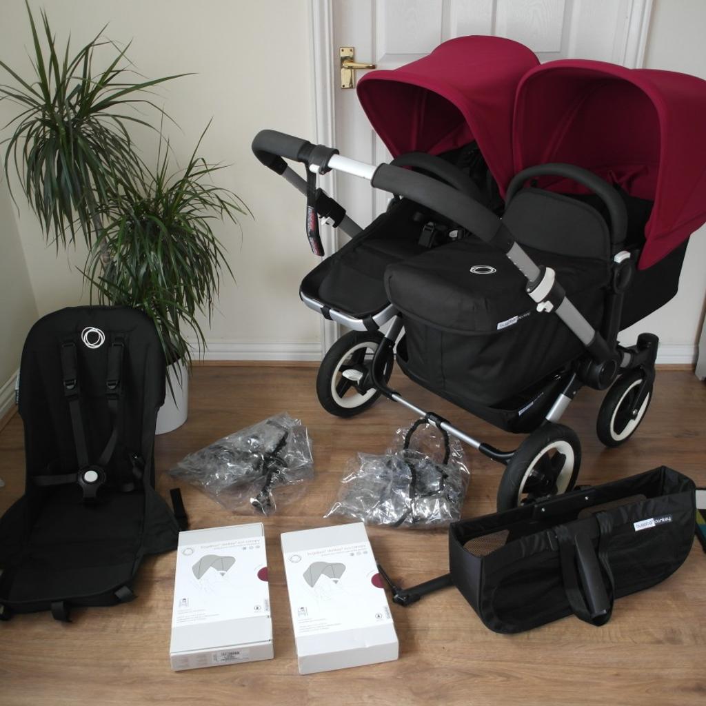 bugaboo donkey ruby red hood