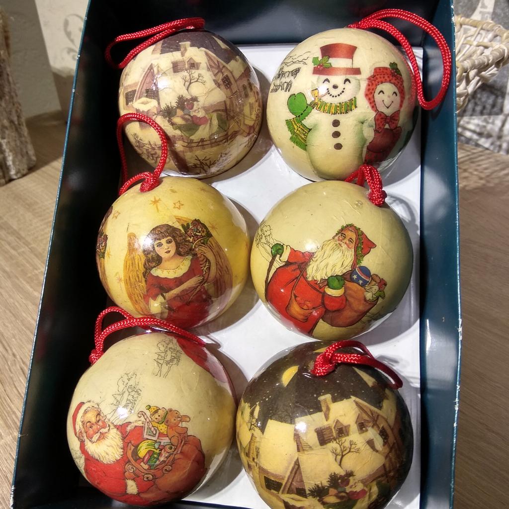 Sechs Nostalgie Weihnachtskugeln in 97478 Knetzgau für 12,00 € zum Verkauf