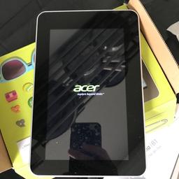 Acer tablet as you can see boxed instructions and power cable, with screen protector