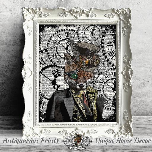 Buy & Sell Derbyshire Erewash - Photos for Fox Art Print Steampunk Collection Wall decor