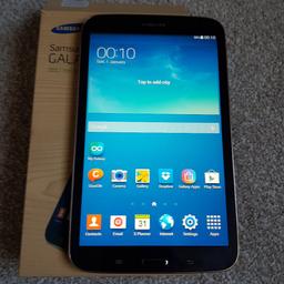 Samsung Galaxy Tab 3 16gb WiFi. Rare Brown Gold colour. In excellent condition. Screen excellent no scuffs or scrapes on frame at all. In full working order. Comes with original box and genuine brown tab 3 cover.