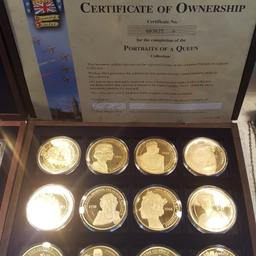 Nice collection off 24ct gold plated queen Elizabeth 75 ono