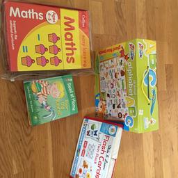 Bundle includes:
Slide and learn flash cards (alphabet and numbers)
Puzzle : 87 cm x 58.5 cm
Pre school set (15 books, only a few used)
Items are in perfect conditions