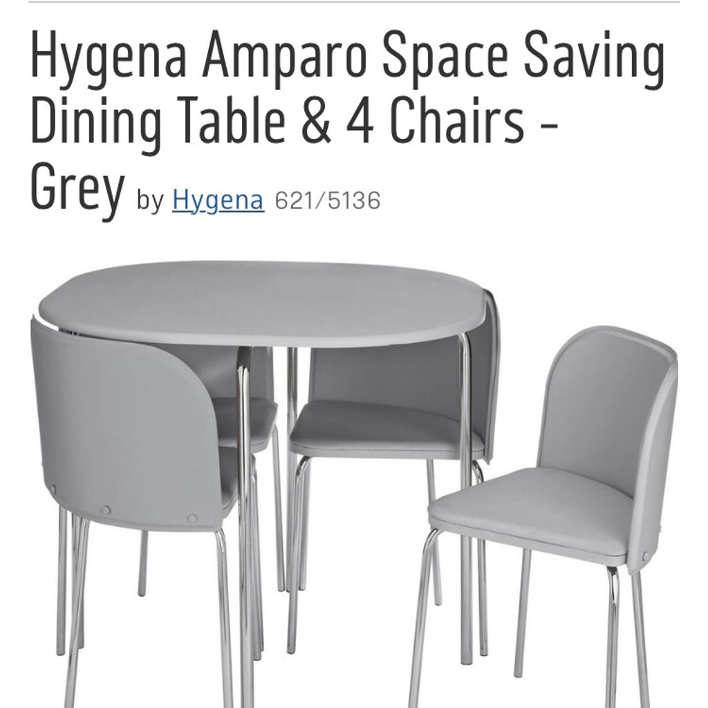 Hygena Amparo space saving table and 4 chairs in S70 Barnsley for