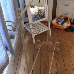 Excellent condition as hardly used. Shabby chic style clothes rail. Collection only