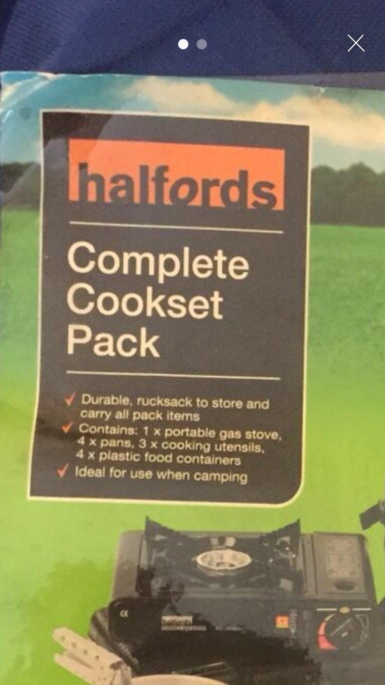 Halfords complete camping cookset in CM9 Maldon für 18,00 £ zum Verkauf