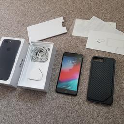 iPhone 7 Plus 128GB Matt Black

In mint condition, always kept inside a case and a tempered glass protector on the front.

Comes with original box and all accessories.

Unlocked to all networks. 

No silly offers.