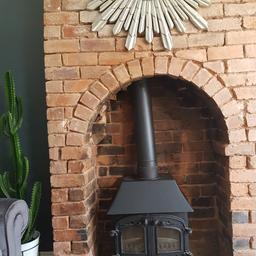 beautiful log burner villiager complete with back plate etc