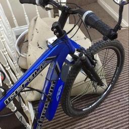 Blue and black mountain bike in good condition need gone because no room for it 45 pick up dukinfield