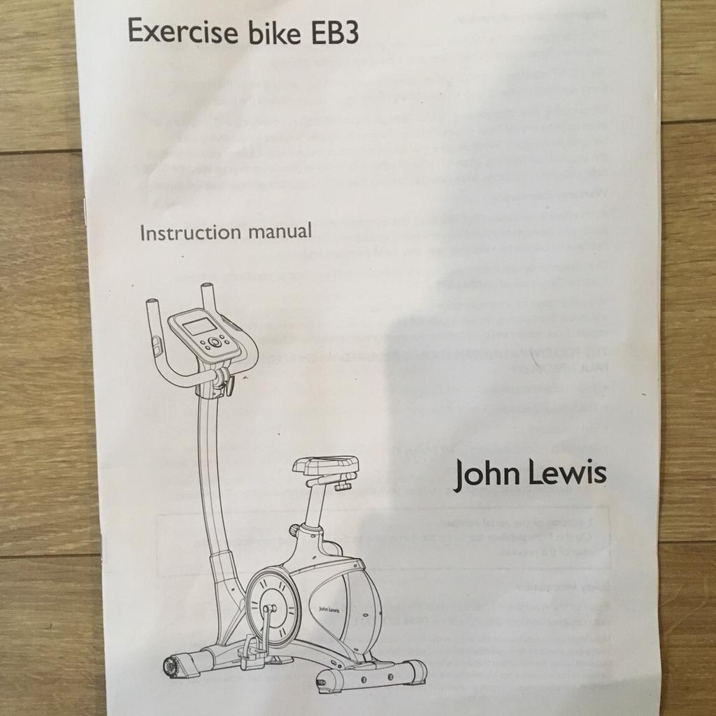 John lewis exercise online bike manual