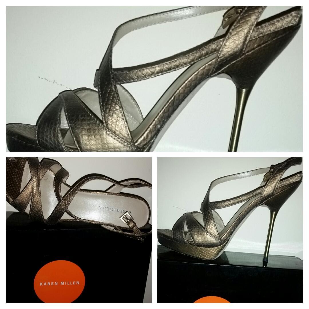 Karen Millen gold sandal heels. in SE10 London for £8.00 for sale Shpock