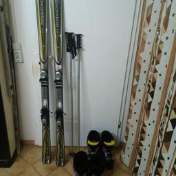 Gebrauchte neu generalüberholte Ski von Rossignol 170 cm mit Stöcken und 2 paar Skistiefel gr 39 und 42. Die Ski sind auf die Stiefel gr. 42 mit ca 60-70 kg von Fachfirma Intersport neu eingestellt und gewachst.