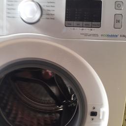 Samsung eco-bubble 8kg washing machine immaculate condition, full working order. Serial no. WF80F5E0W4W. Comes with manual. No time wasters. Collection only. 07961 383 017