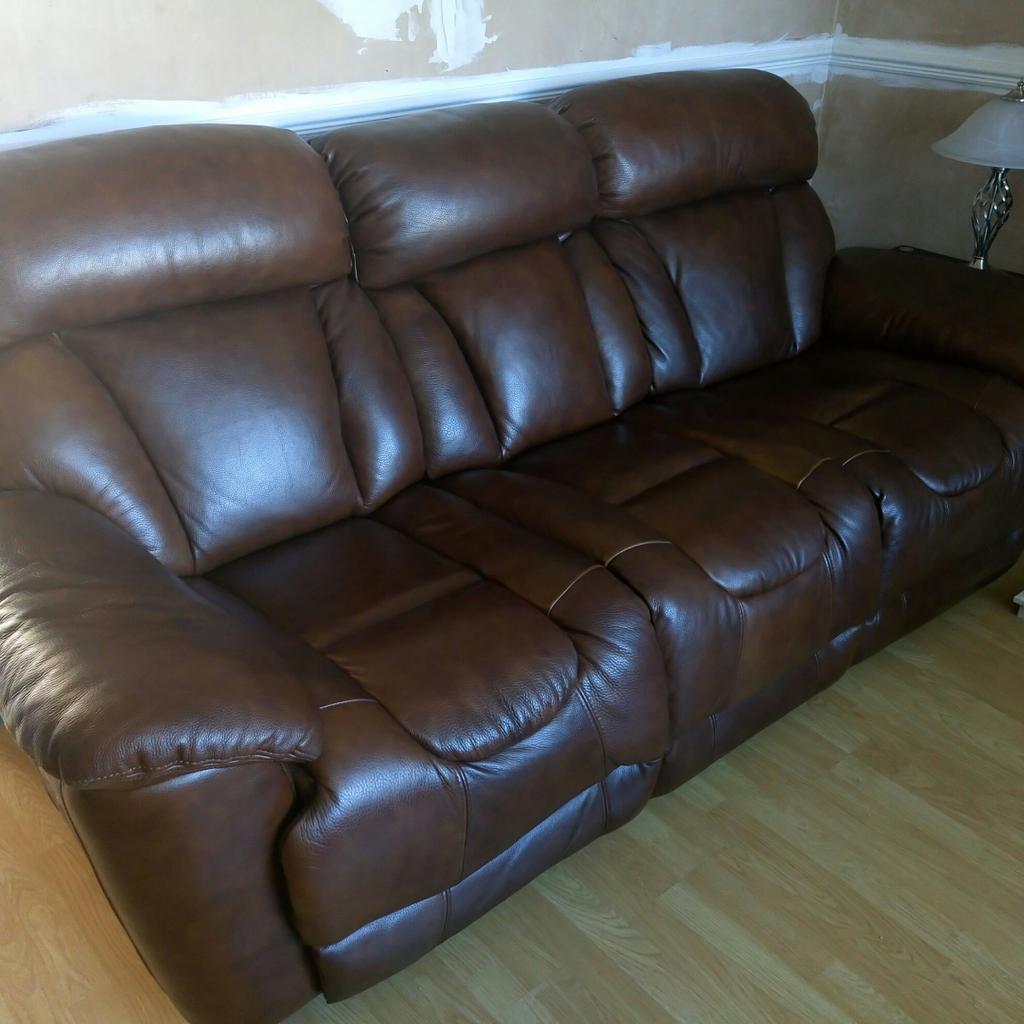 Leather Dfs Supreme reclining Sofa and chair in B68 Sandwell for