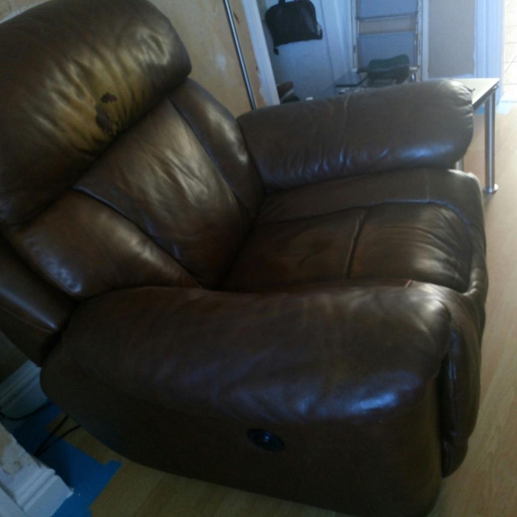 Leather Dfs Supreme reclining Sofa and chair in B68 Sandwell for £699.