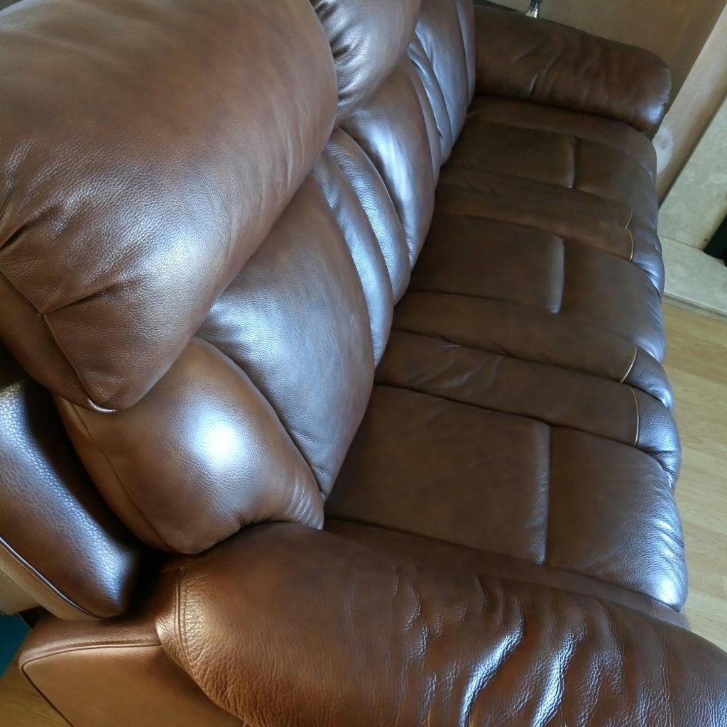 Leather Dfs Supreme reclining Sofa and chair in B68 Sandwell for £699.