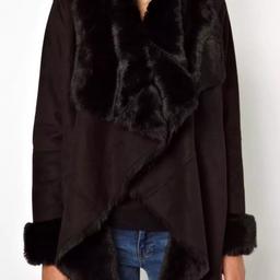 For sale :

BRAND NEW WITH TAGS, Comes in original packaging :

Ladies faux fur , lux quality coat / jacket from OASIS Store.

Black colour

Size : XS = uk 8

Long sleeves which can be rolled up.

Waterfall fastening, with a button, can be worn different style.

RRP: 80£

PLEASE CHECK MY OTHER ITEMS