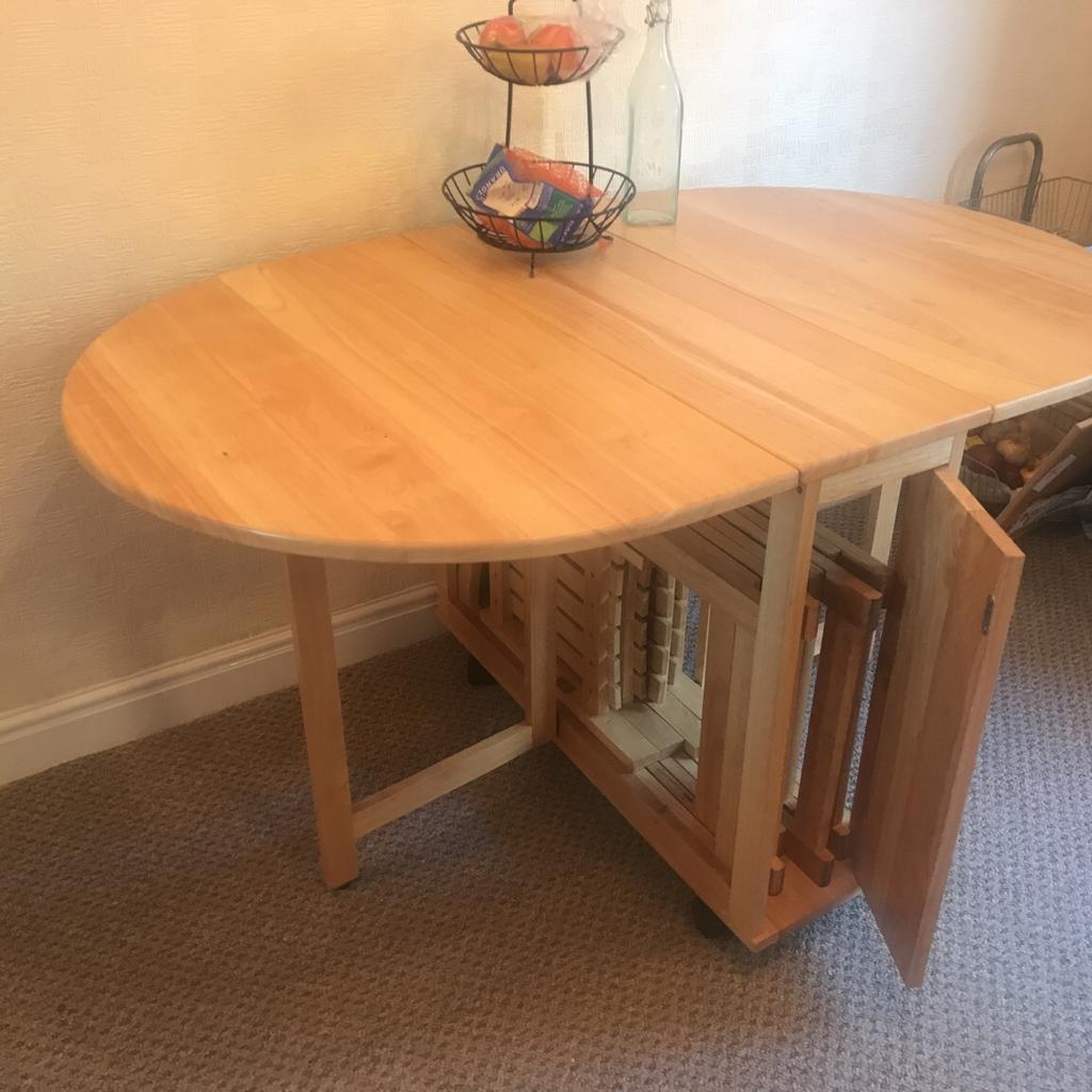 DUNELM MILL FOLDING oval DINING TABLE in Kirklees for £60.00 for sale