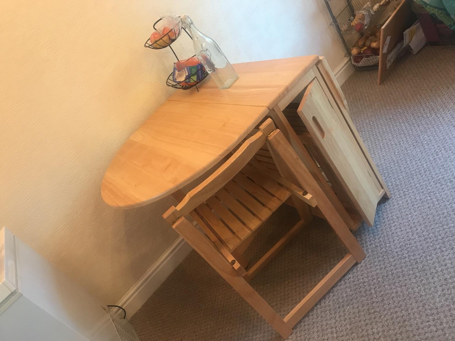 DUNELM MILL FOLDING oval DINING TABLE in Kirklees for £60.00 for sale