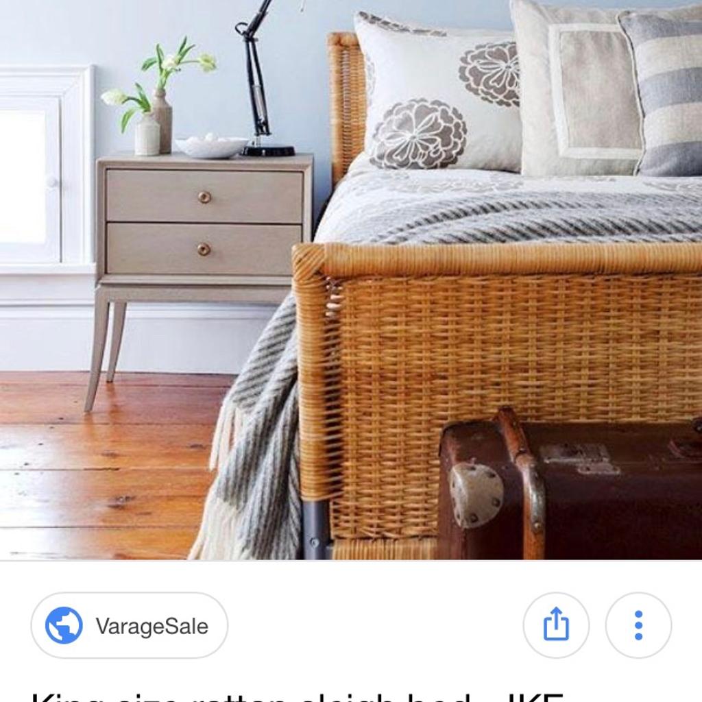 IKEA RATTAN SLEIGH BED (King size) in CH48 Wirral for £50.00 for sale