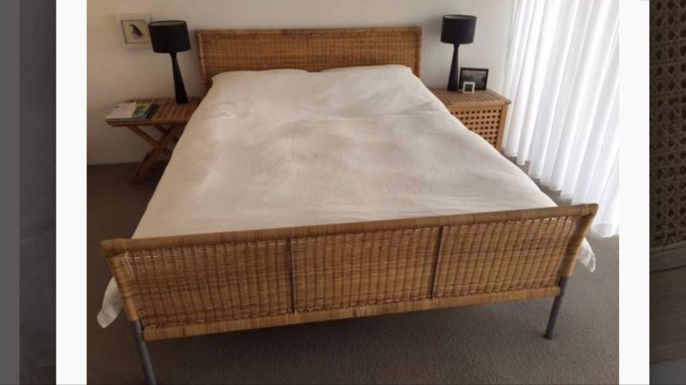 IKEA RATTAN SLEIGH BED (King size) in CH48 Wirral for £50.00 for sale