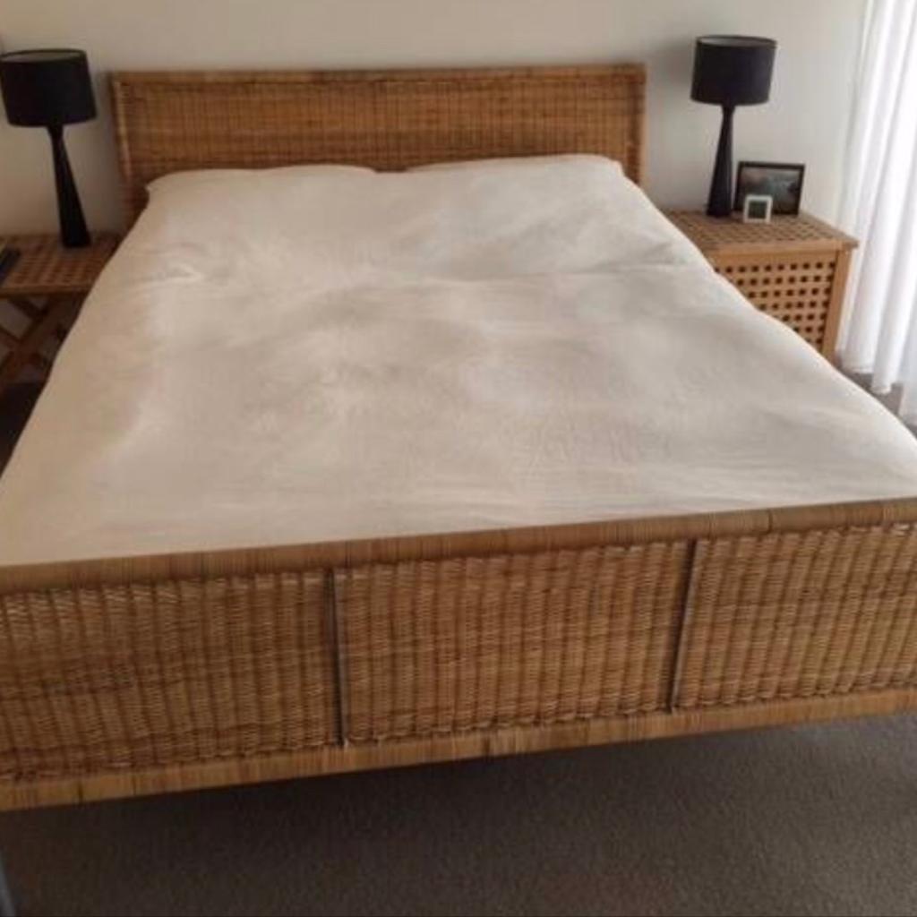 IKEA RATTAN SLEIGH BED (King size) in CH48 Wirral for £50.00 for sale