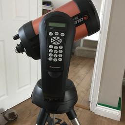 Celestron nexstar 6se telescope.
Built in computer that, when set up it moves to each object it can locate in the sky that evening. Also manual
Also comes with a box full of lenses for looking at different planets/stars or the moon for better viewing.
Great bit of kit for star gazing