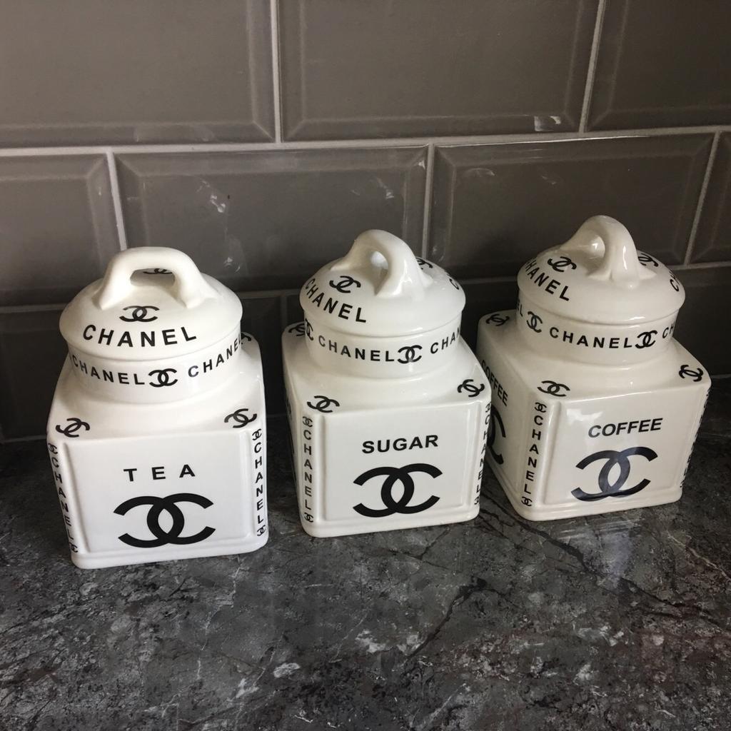 Chanel tea sale coffee sugar pots