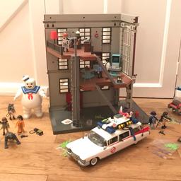 6 of the Ghostbusters Playmobil sets including Ecto-1, the firehouse HQ and hotdog stand.

All in excellent condition- with all accessories.
