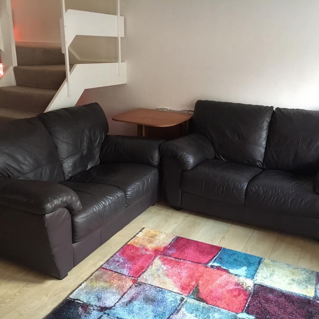 2 Leather sofas in SS15 Basildon for £100.00 for sale Shpock