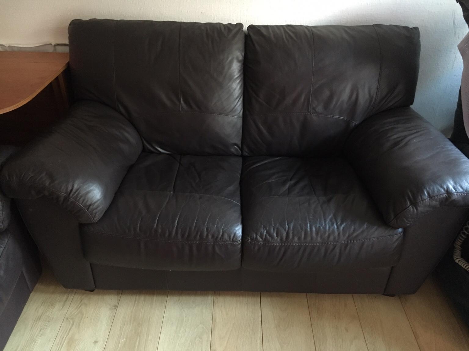 2 Leather sofas in SS15 Basildon for £100.00 for sale Shpock