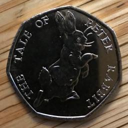 Peter rabbit 50p in pretty much brand new condition. 10 available