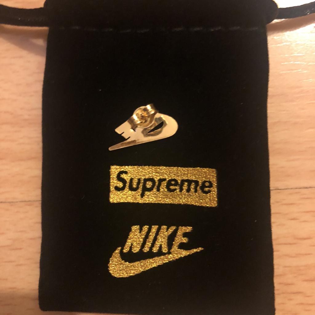 Supreme nike 14k gold earring gold online