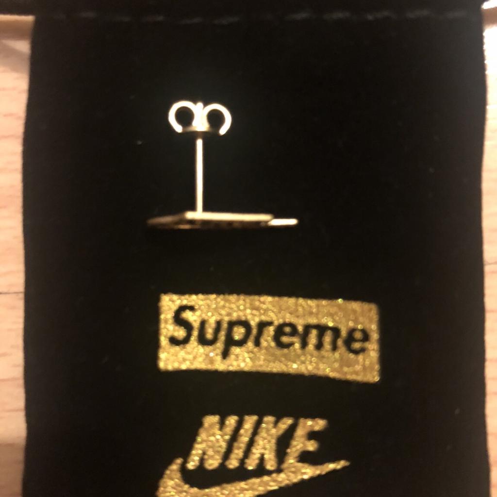 Supreme nike 14k gold earring gold online