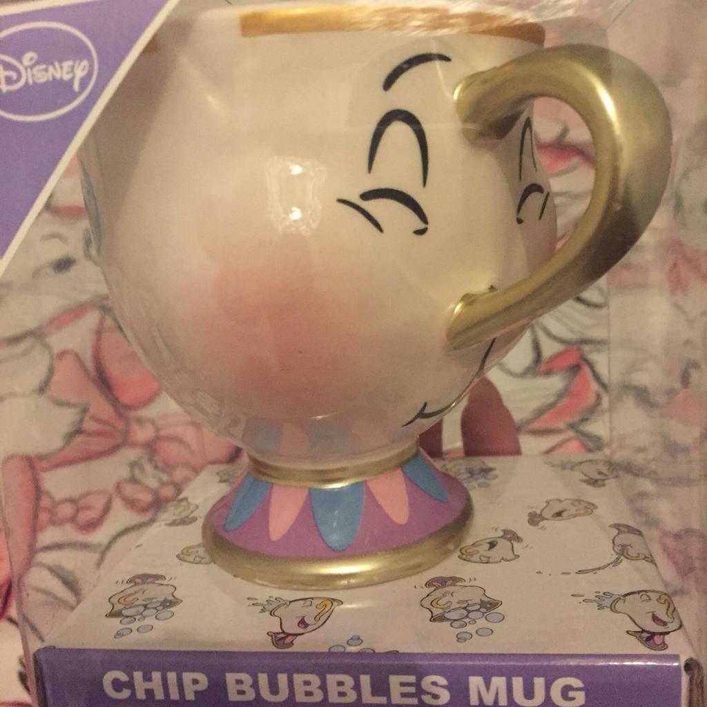 TAZZA DISNEY CHICCO MUG LA BELLA E LA BESTIA TAZZINA CHIP BEAUTY