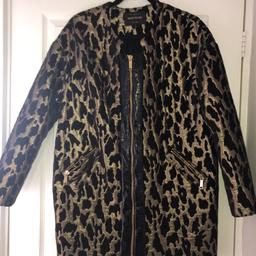 River island leopard print jacket size 12 only been worn a few times in excellent condition