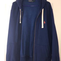 Genuine blue Ralph Lauren zip up hoodie size large