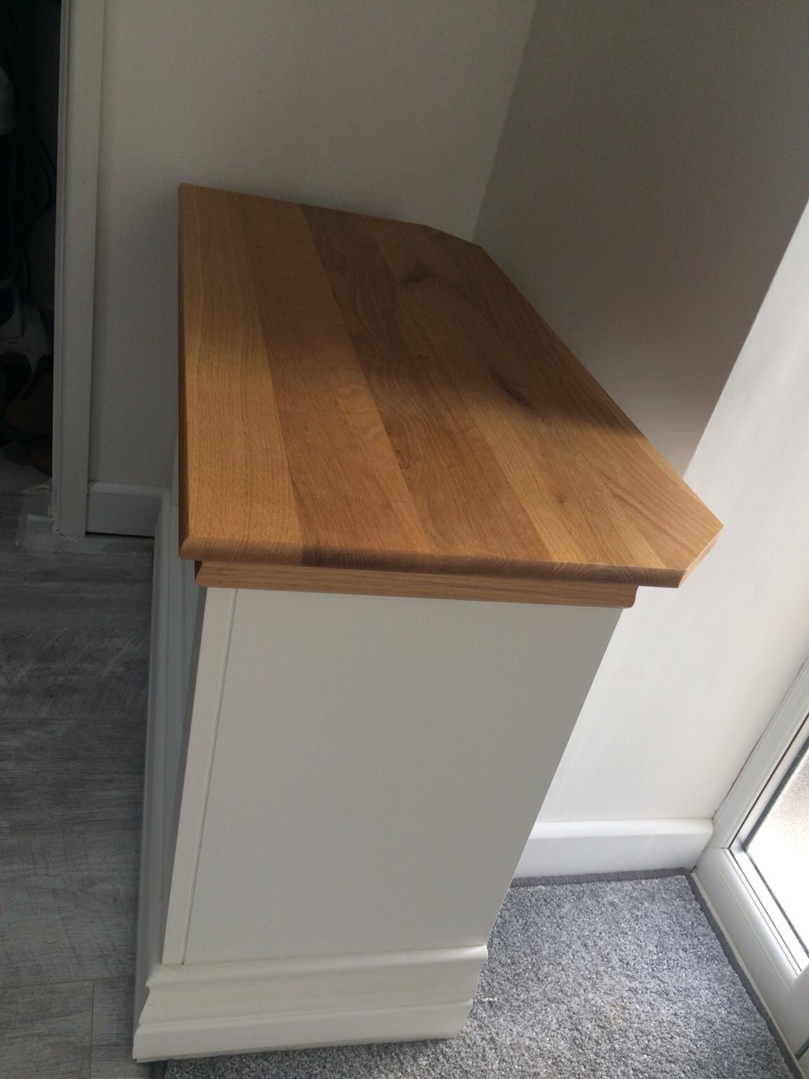 Corner TV unit. White & oak in CF72 Talbot Green for £70.00 for sale