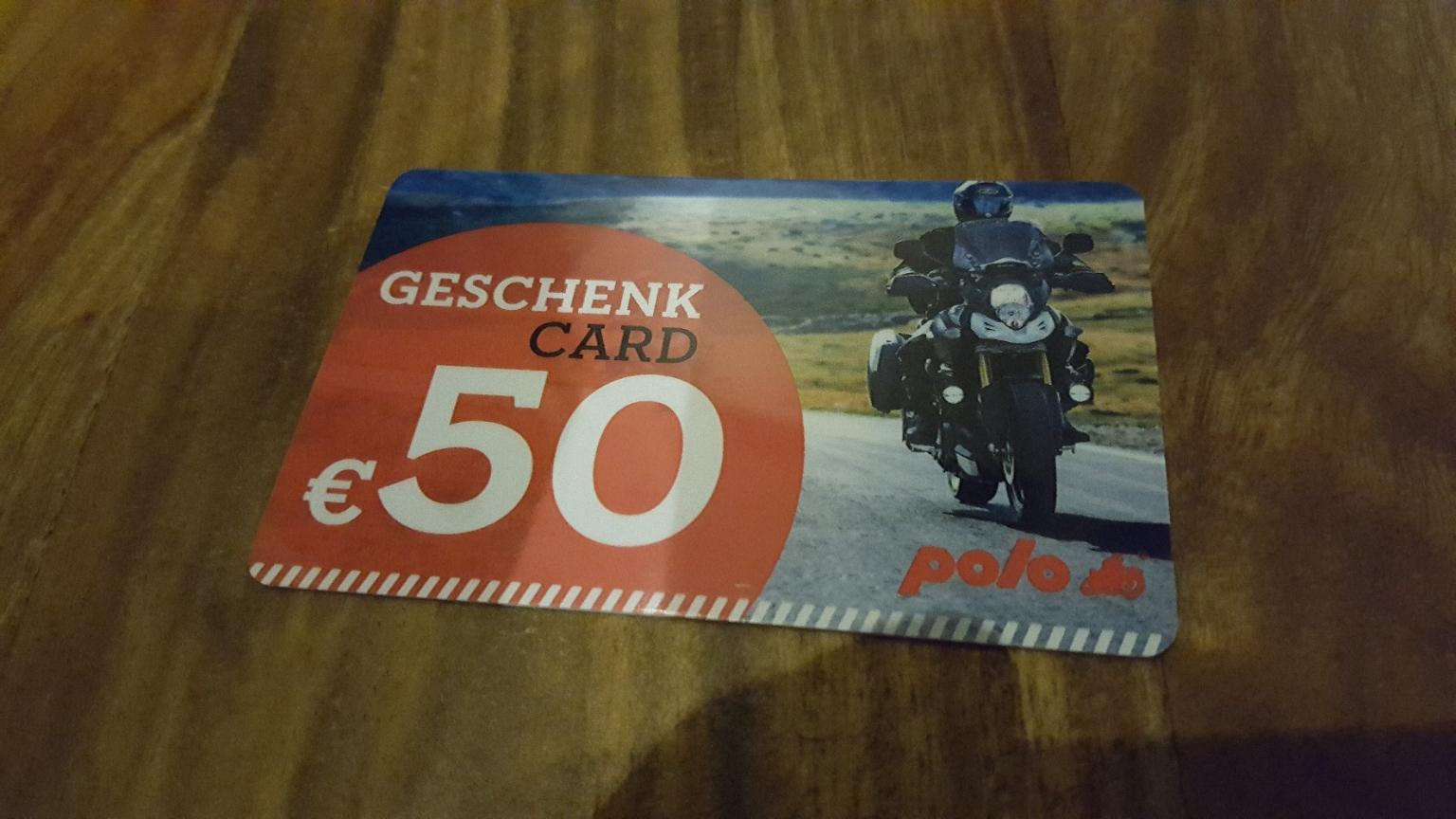 Geschenk Karte Polo Motorrad Gutschein in 73349 Wiesensteig für 45,00