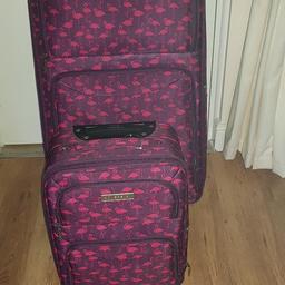 flamingo suitcases used once Collection only 