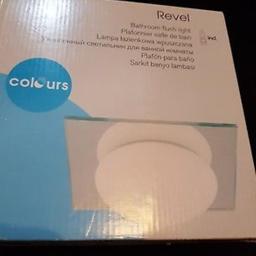 2 bathroom flush light fittings both brand new in package and box. all fittings are their
