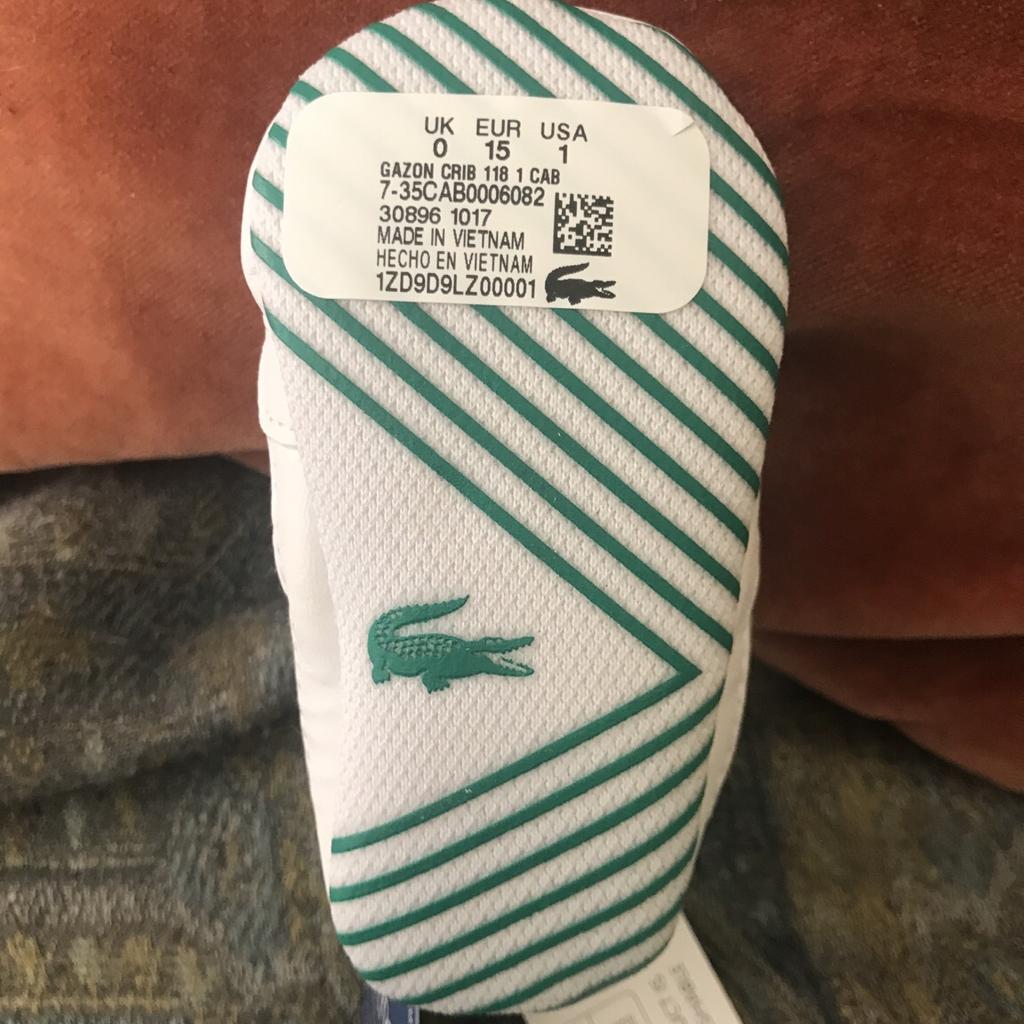 My first sale lacoste baby shoes