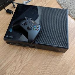 Black Xbox One with controller and all the leads for sale